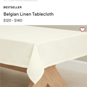 Pottery Barn Tablecloth - classic ivory color